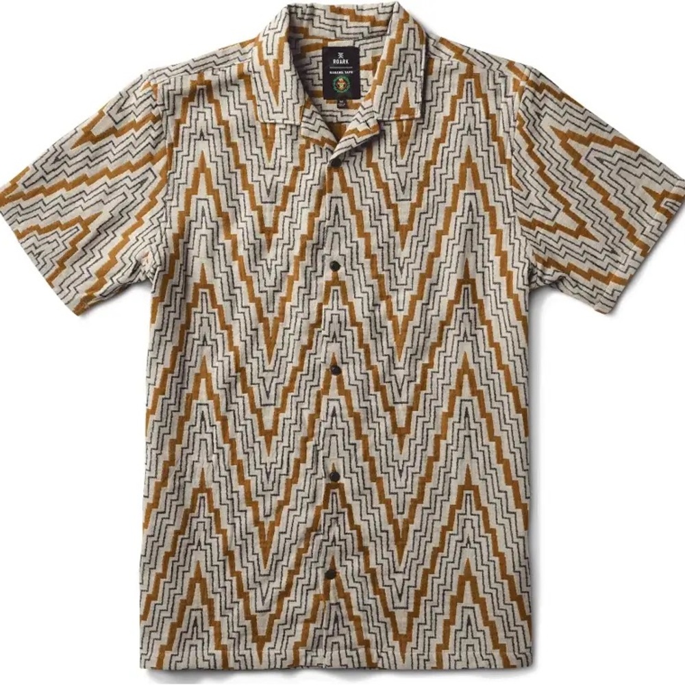 Roark Men's Manawa Tapu Gonzo Short Sleeve Button Up Shirt